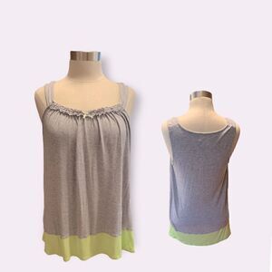 Vera Wang grey & lime green sleep tank